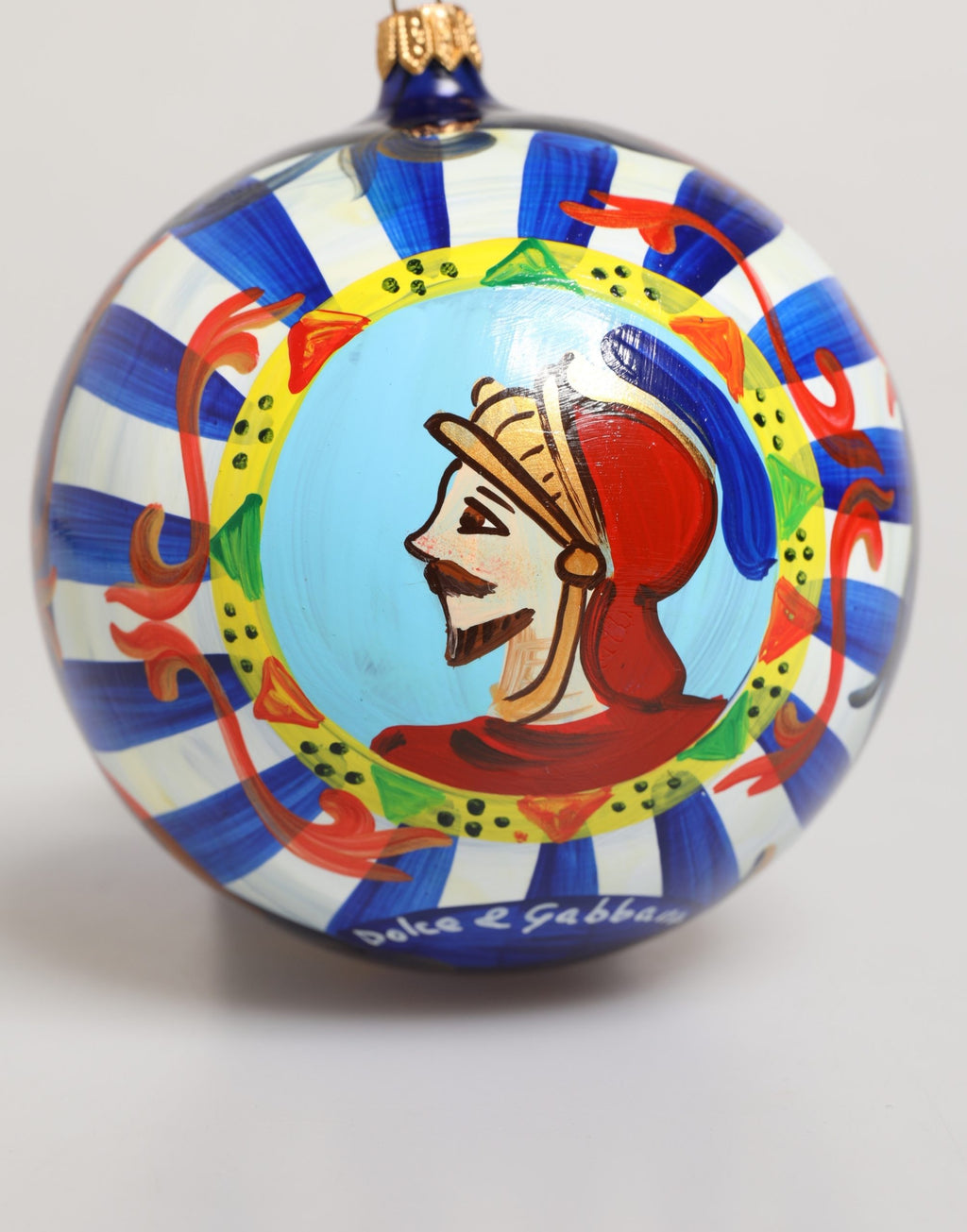 Dolce & Gabbana Multicolored Hand-Painted Sicilian Christmas Bauble