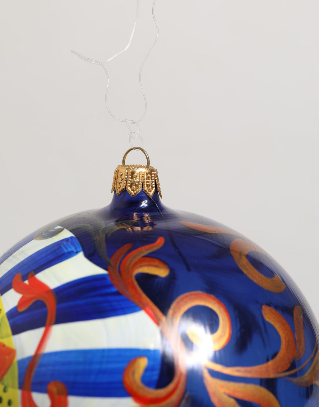 Dolce & Gabbana Multicolored Hand-Painted Sicilian Christmas Bauble