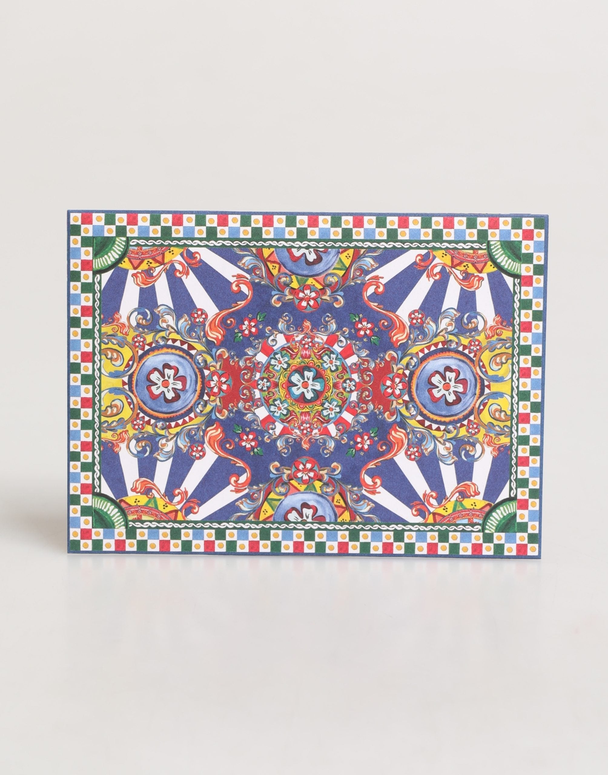 Dolce & Gabbana Multicolor Carretto Siciliano Postcard Holder