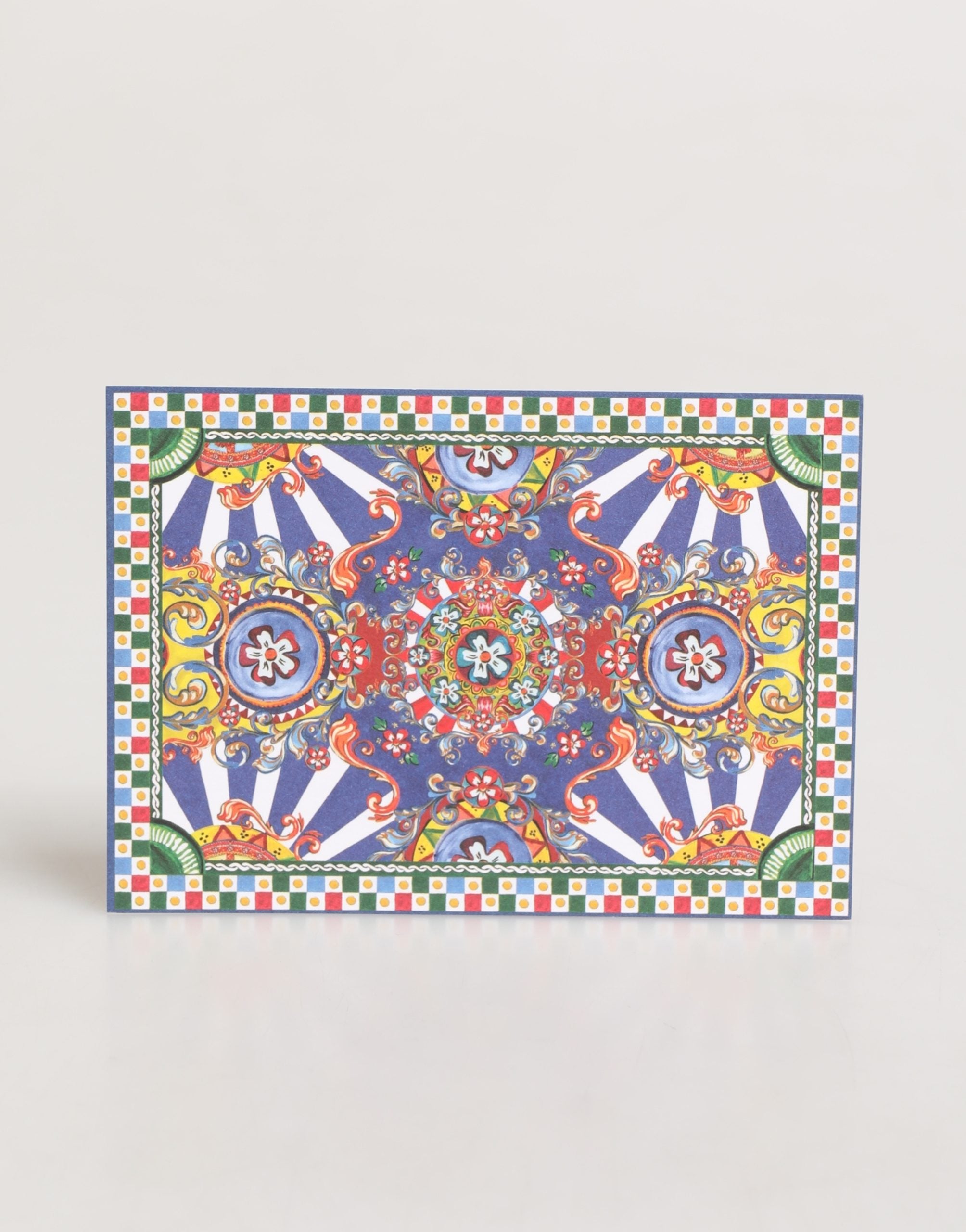 Dolce & Gabbana Multicolor Carretto Siciliano Postcard Holder