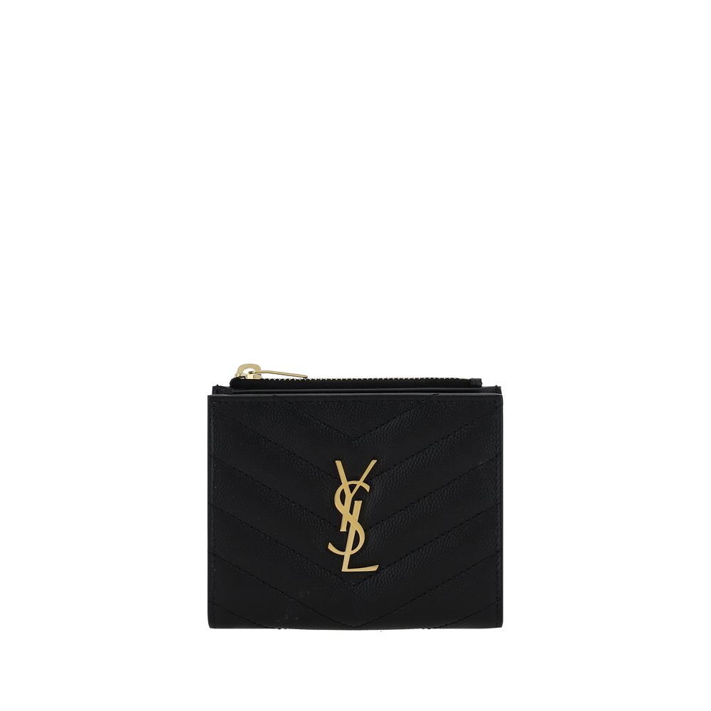Saint Laurent Black Calfskin Bos Taurus Wallet