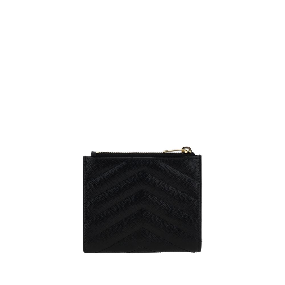 Saint Laurent Black Calfskin Bos Taurus Wallet