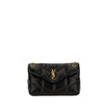 Saint Laurent Schwarze Lammleder-Schultertasche
