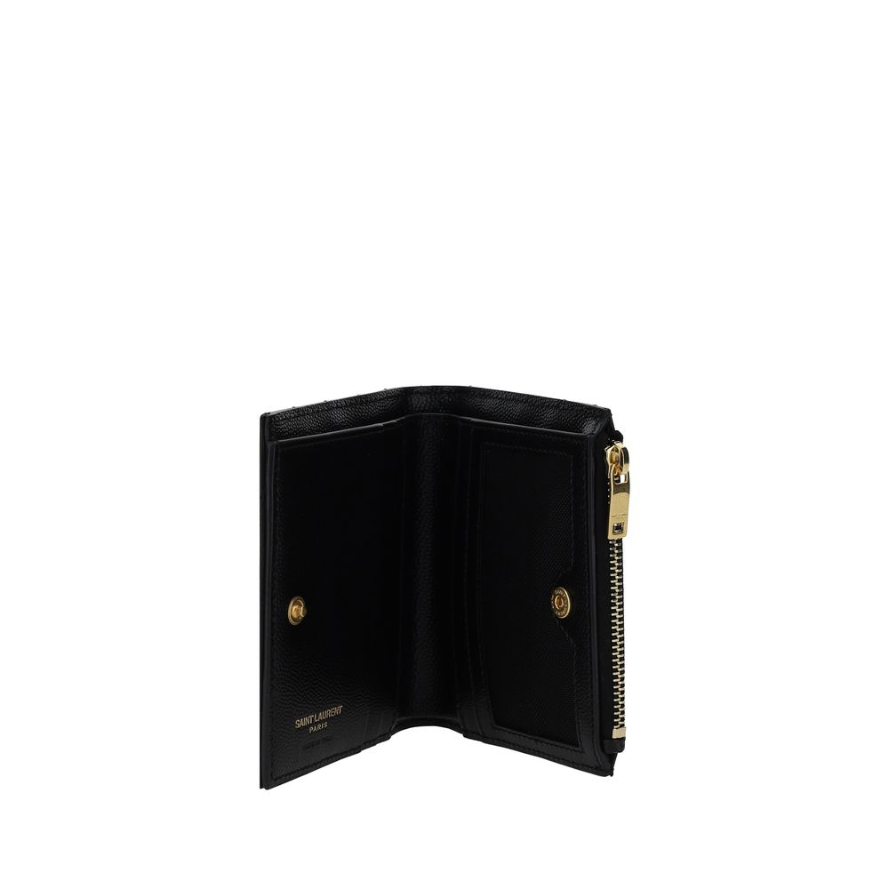Saint Laurent Black Calfskin Bos Taurus Wallet