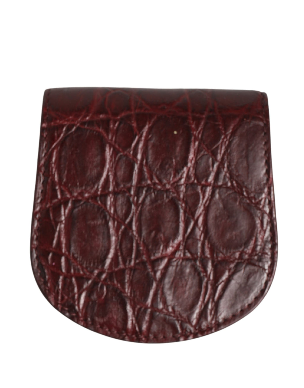 Dolce & Gabbana Burgunder Etui aus exotischem Leder für Kondome, Brieftasche