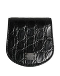 Dolce & Gabbana Schwarzetui aus exotischem Leder für Kondome, Brieftasche