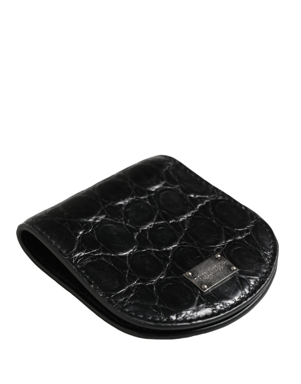 Dolce & Gabbana Schwarzetui aus exotischem Leder für Kondome, Brieftasche