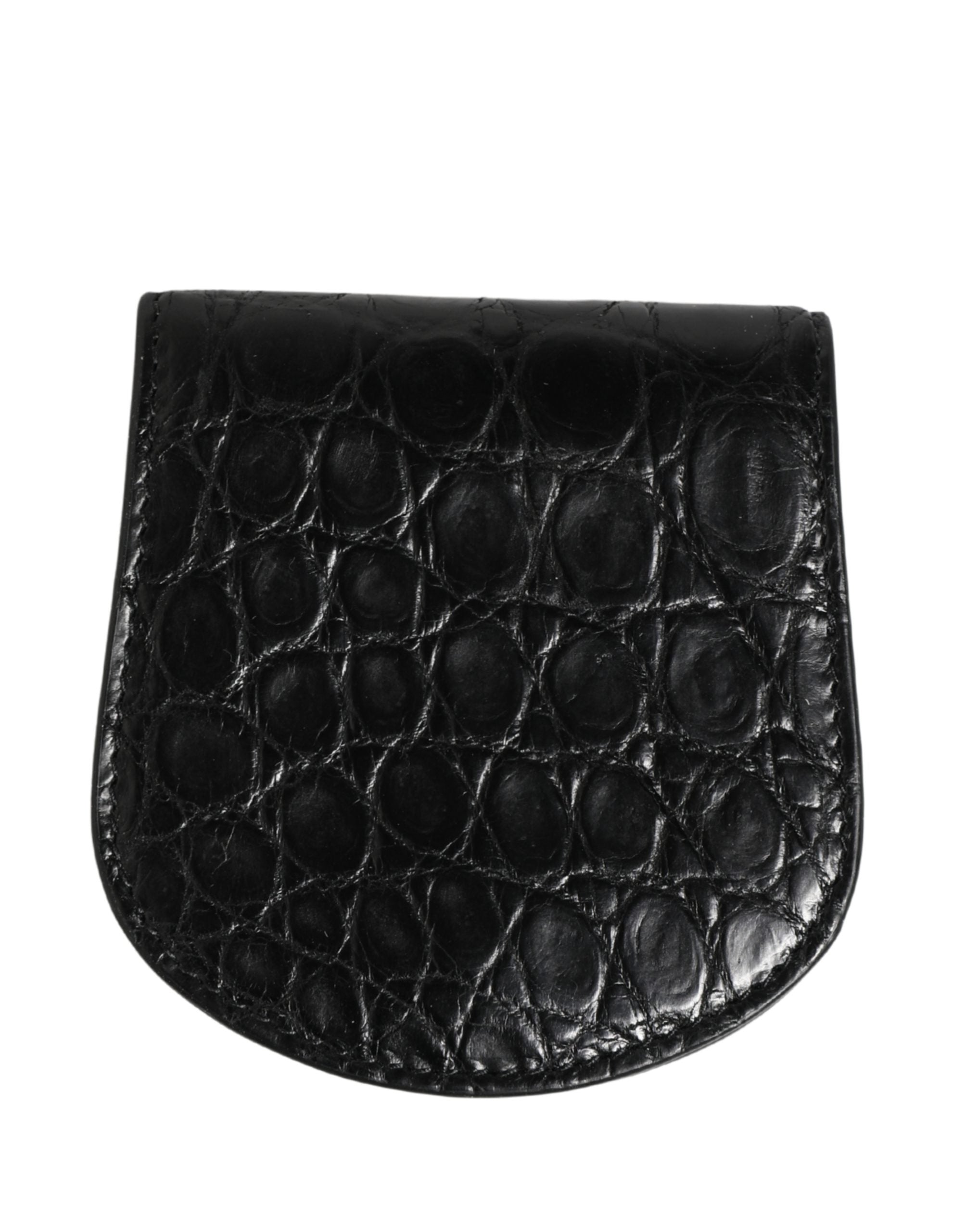 Dolce & Gabbana Schwarzetui aus exotischem Leder für Kondome, Brieftasche