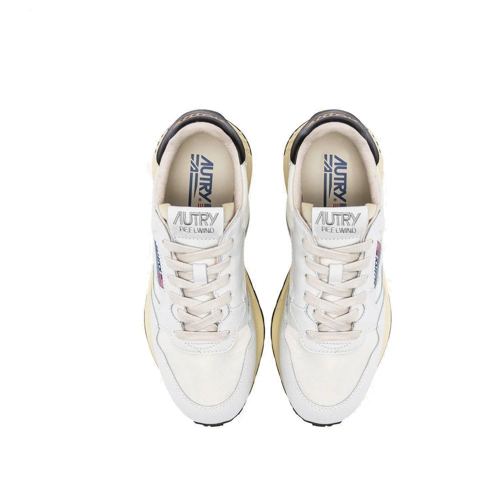 Autry Weiße Low-Top-Sneaker aus Leder