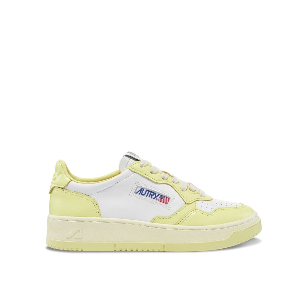 Autry White Leather Low-Top Sneakers