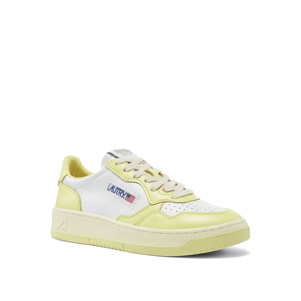 Autry White Leather Low-Top Sneakers