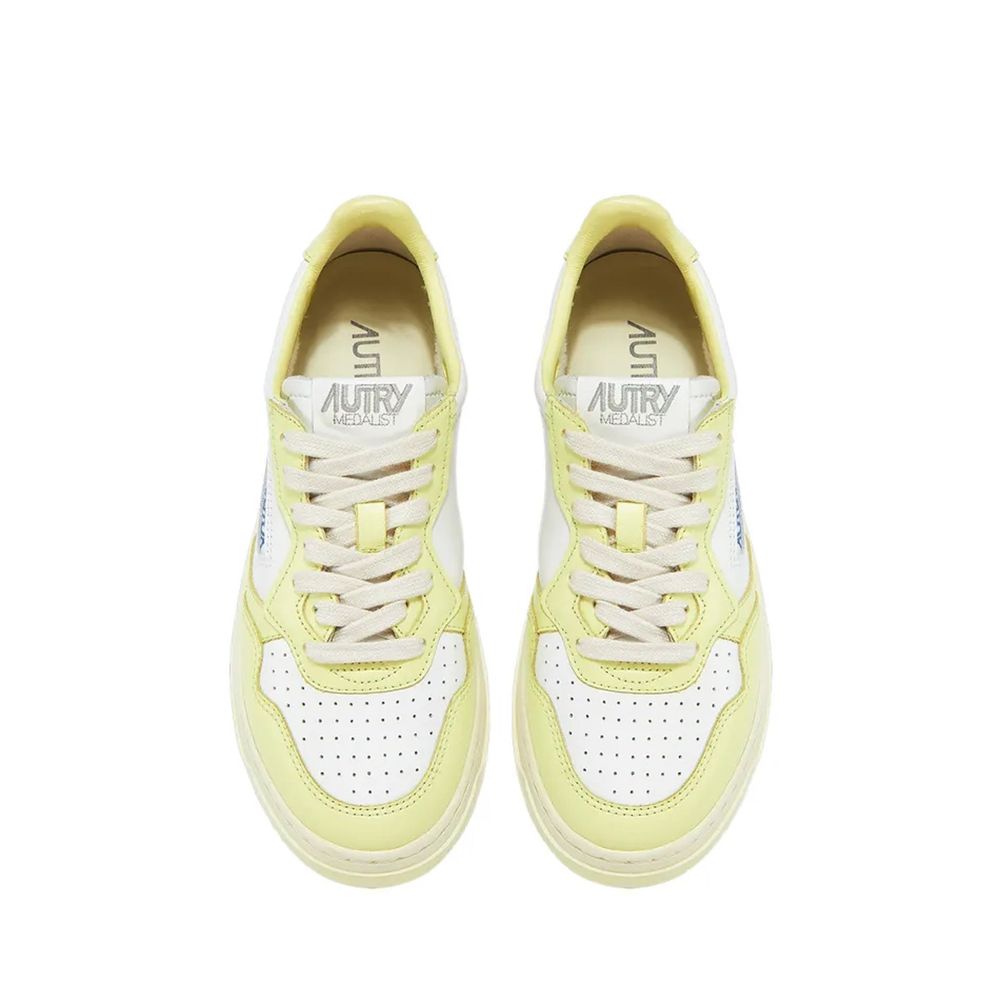 Autry White Leather Low-Top Sneakers