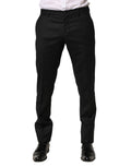 Dolce & Gabbana Men's Black Skinny Wool Suit Pants