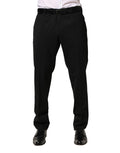 Dolce & Gabbana Men's Black Skinny Wool Suit Pants