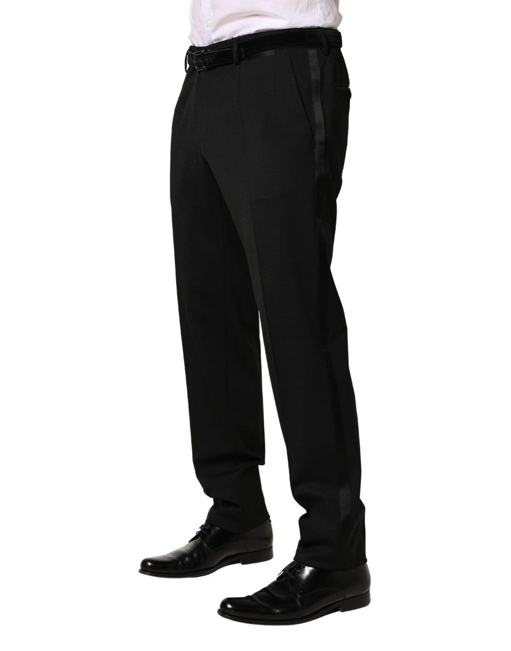 Dolce & Gabbana Men's Black Skinny Wool Suit Pants