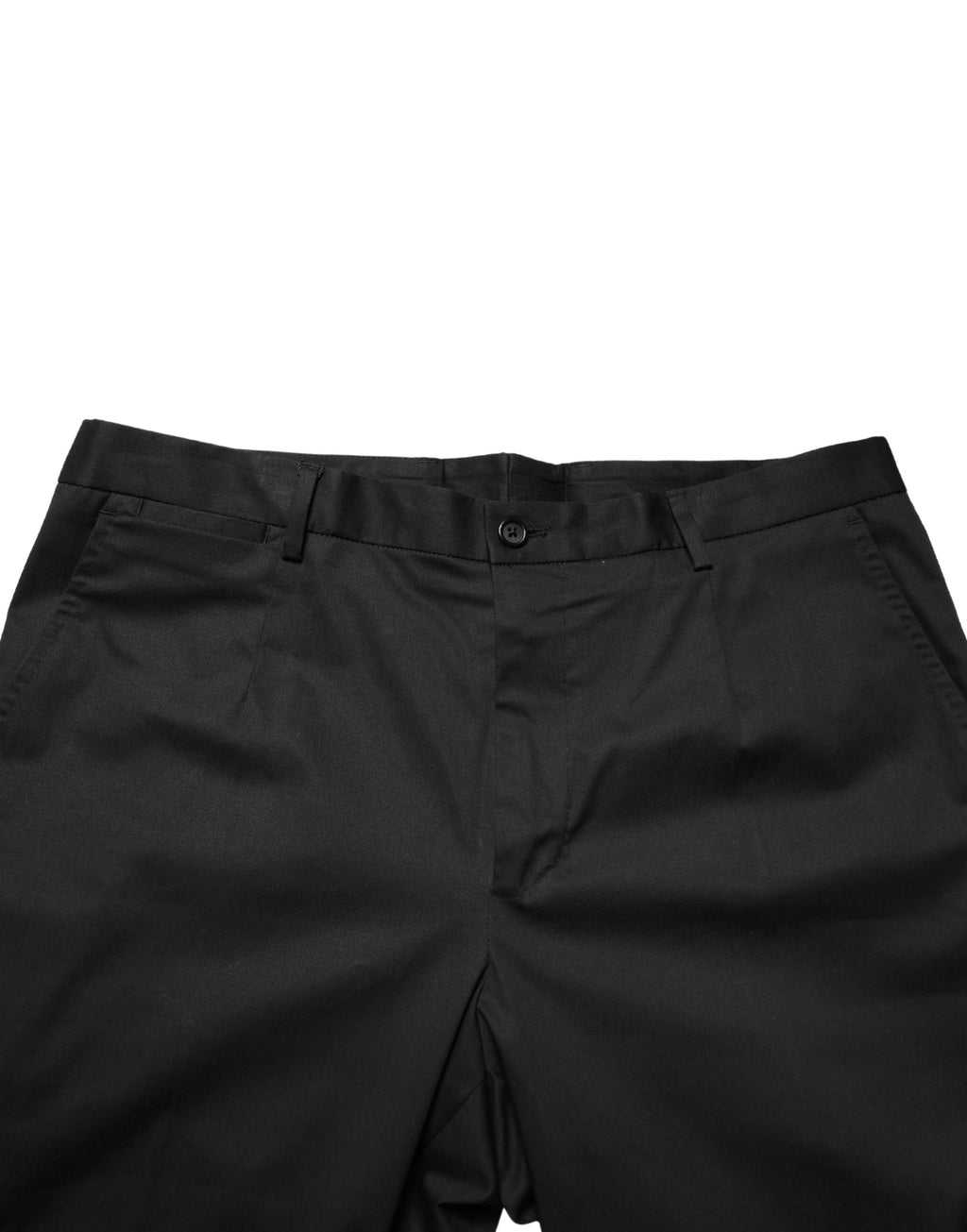 Dolce & Gabbana Schwarze Baumwoll-Skinny-Herren-Anzughose