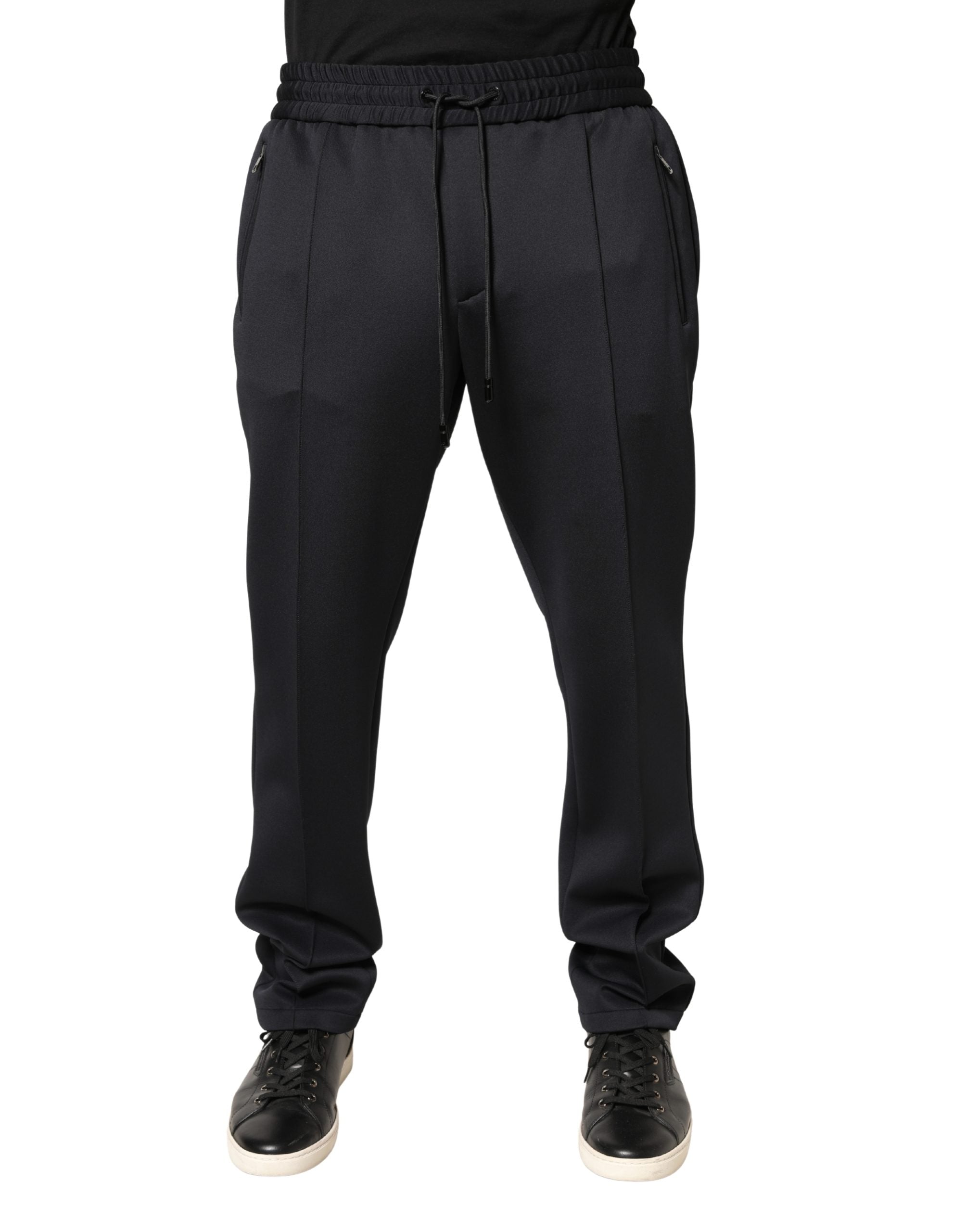 Dolce & Gabbana Black Skinny Polyester Jogger Pants