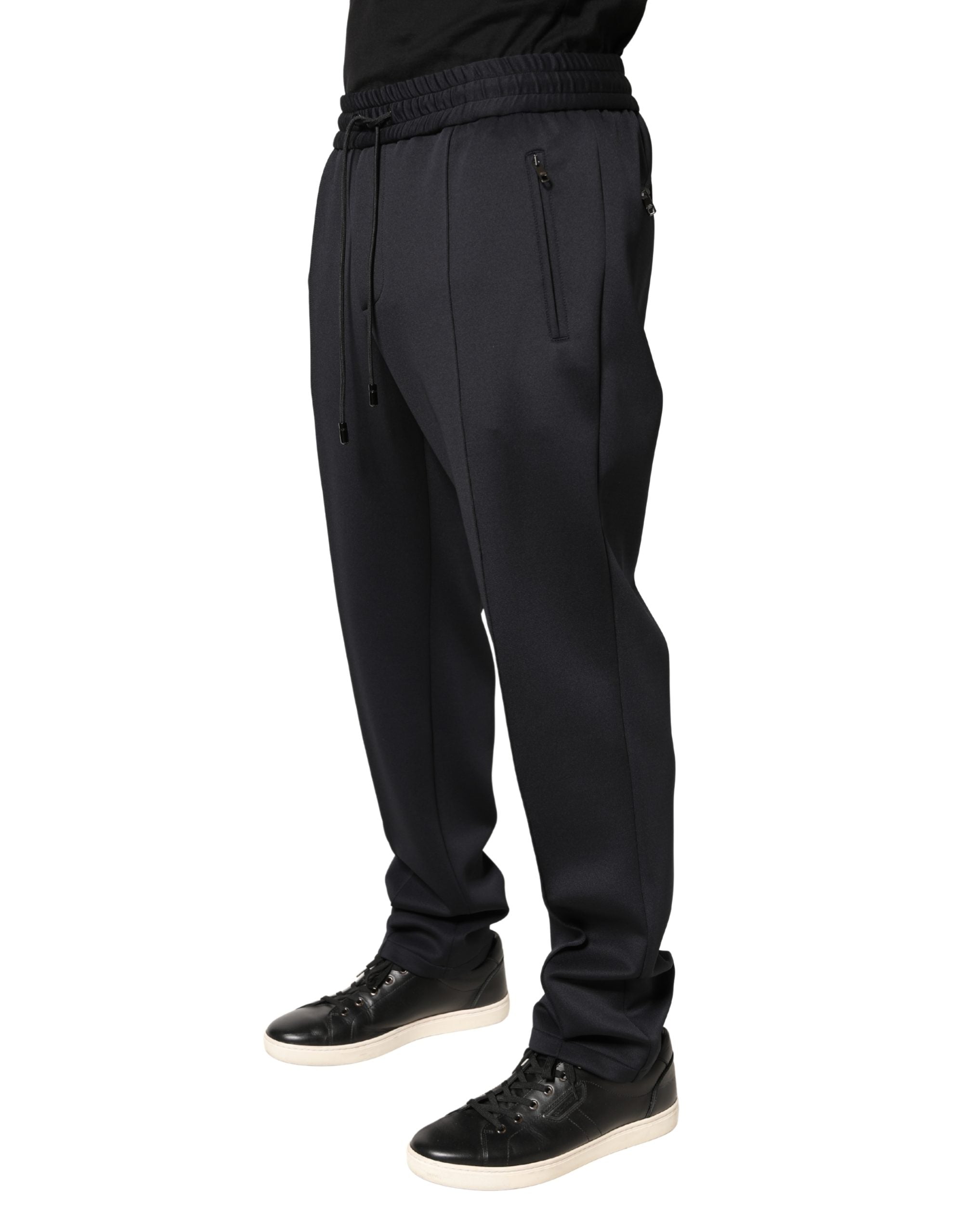 Dolce & Gabbana Black Skinny Polyester Jogger Pants