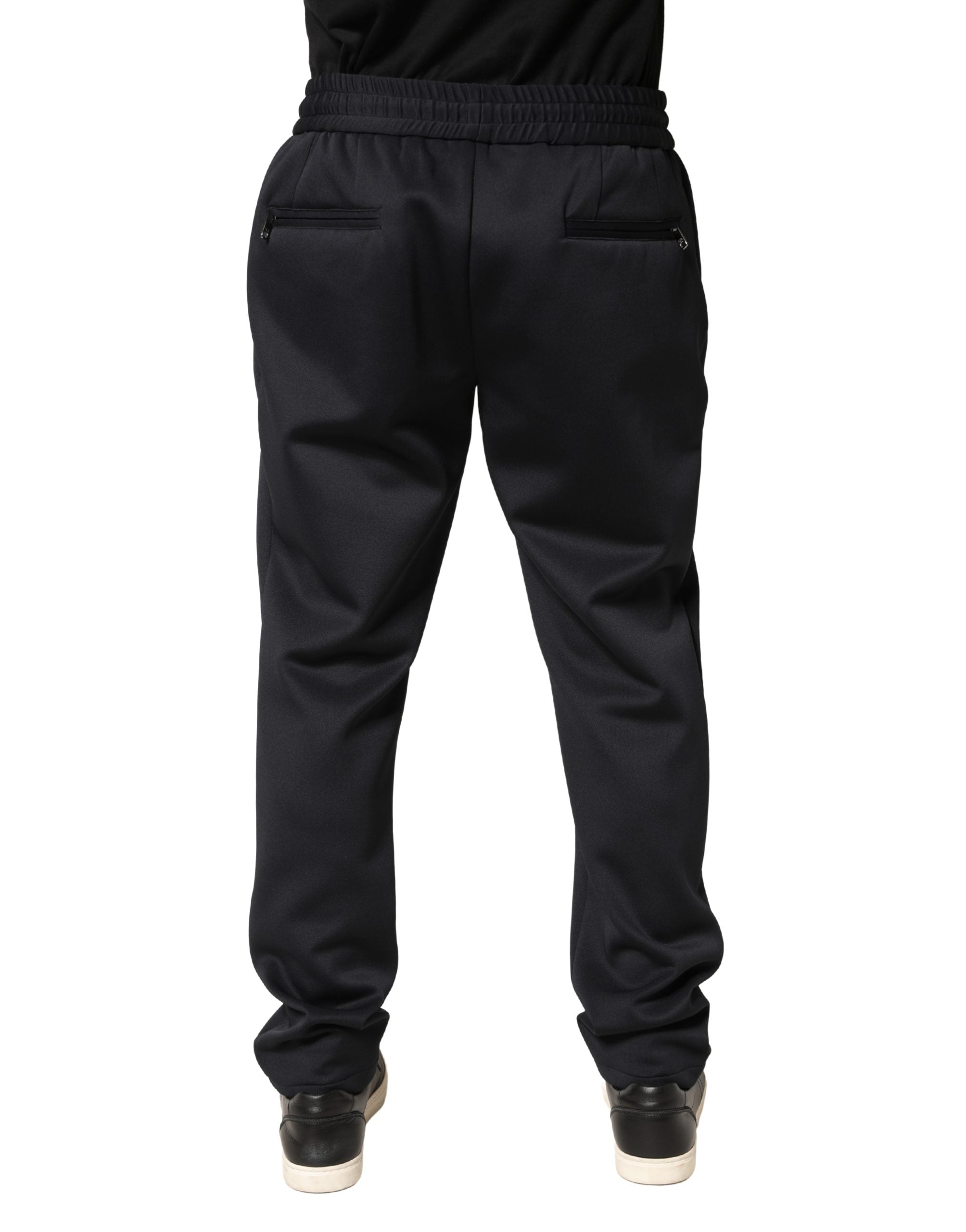 Dolce & Gabbana Black Skinny Polyester Jogger Pants