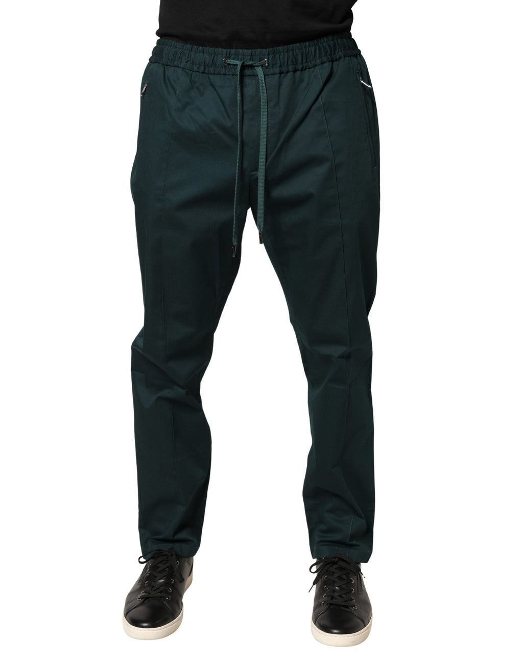 Dolce & Gabbana Green Cotton Skinny Men's Sweatpants