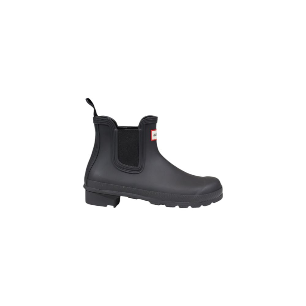Hunter Schwarze Ankle Boots aus recyceltem Polyester
