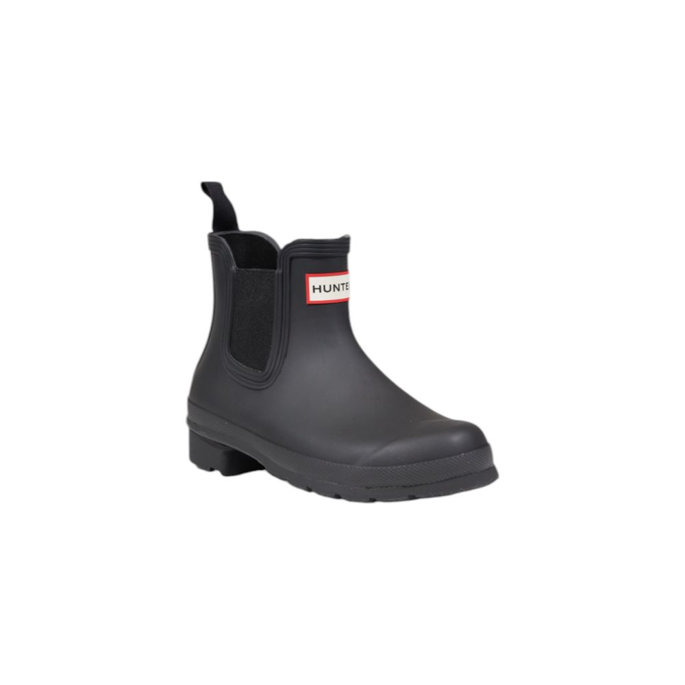 Hunter Schwarze Ankle Boots aus recyceltem Polyester
