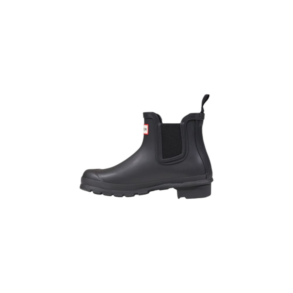 Hunter Schwarze Ankle Boots aus recyceltem Polyester