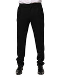 Dolce & Gabbana Men's Black Skinny Wool Suit Pants