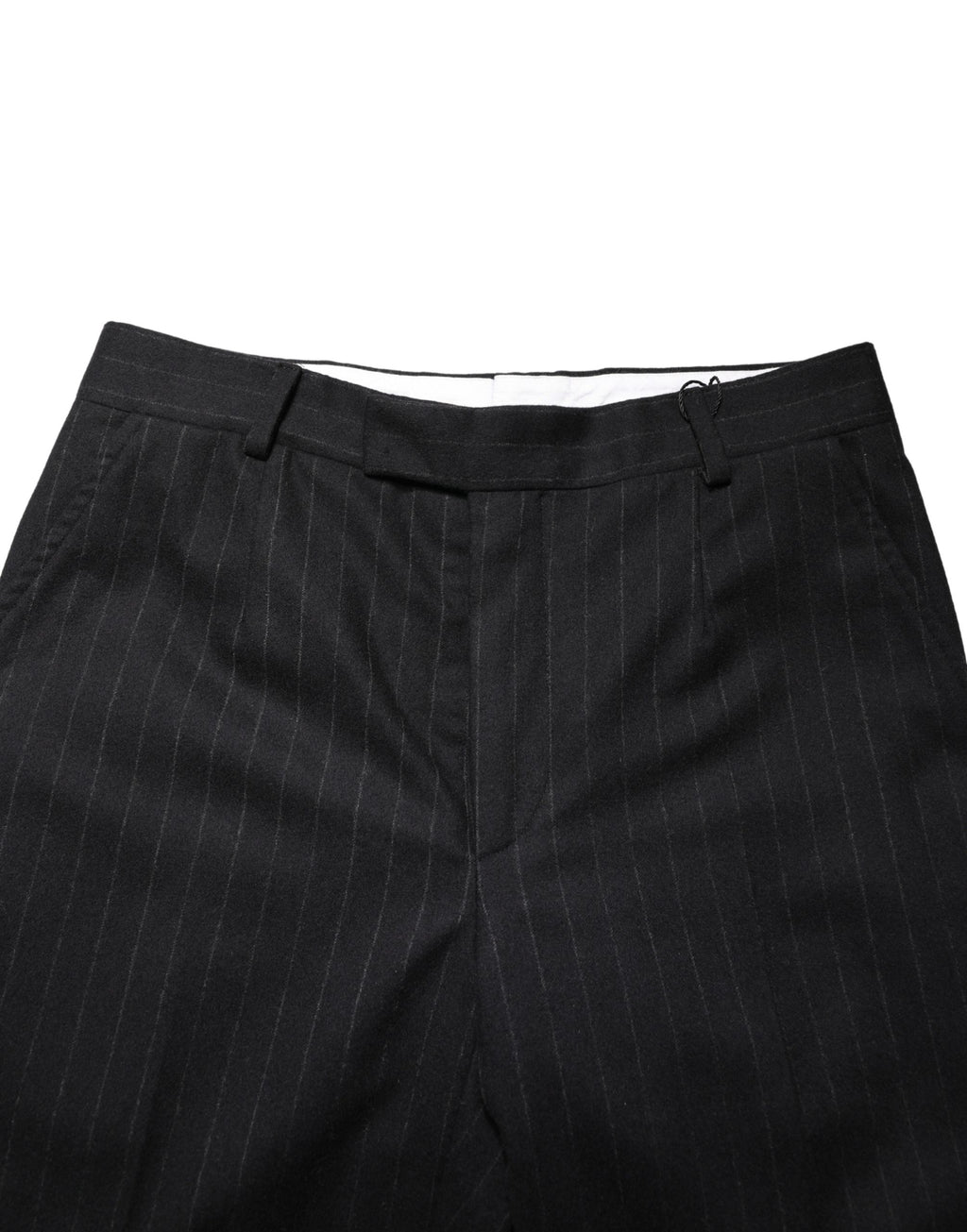 Dolce & Gabbana Black Striped Wool Dress Formal Pants