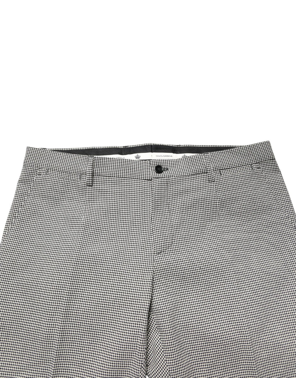 Dolce & Gabbana Grey Cotton Skinny Formal Trousers