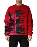 Dolce & Gabbana Herren-Sweatshirt mit rotem Grafikprint und Rundhalsausschnitt