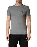 Dolce & Gabbana Grey DG Logo Crew Neck Men's Undershirt-T-Shirt