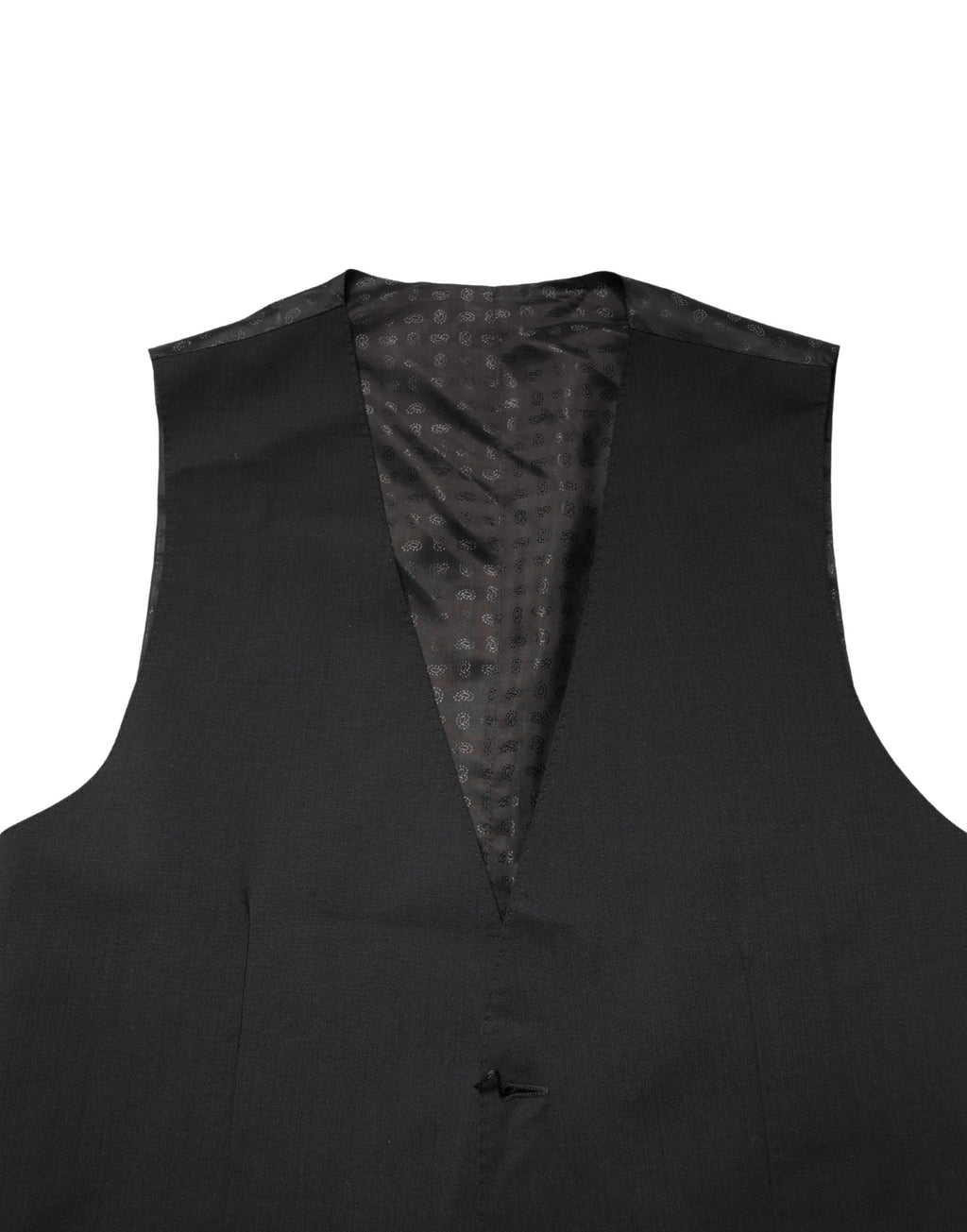 Dolce & Gabbana Schwarze Wollweste für Herren – Formeller Schnitt