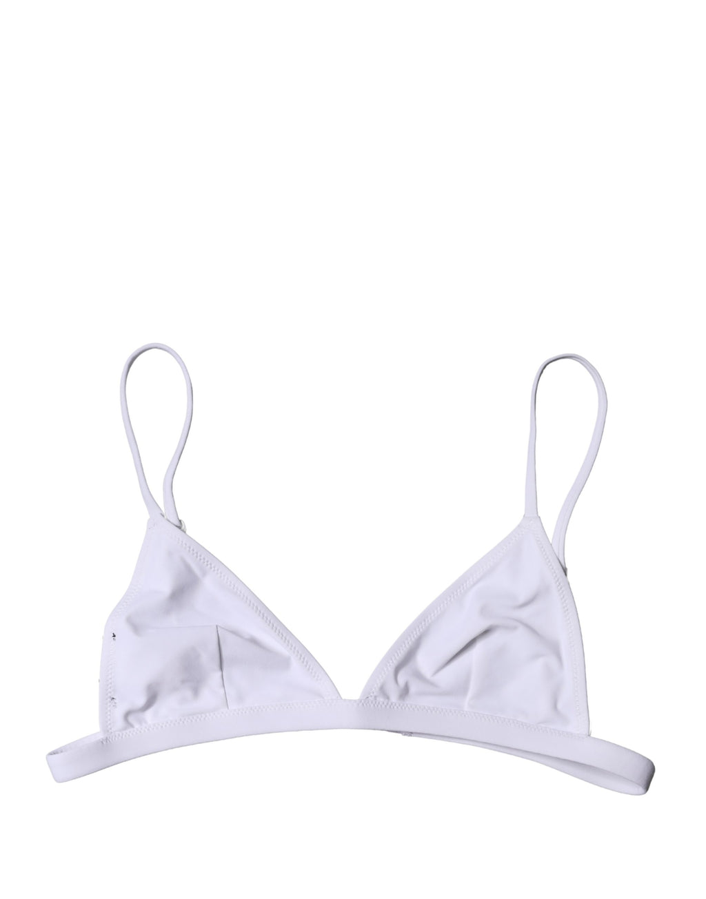 Dolce & Gabbana Bikini-Oberteil Weißes Nylon Dreieck Bademode Strandmode Bikini