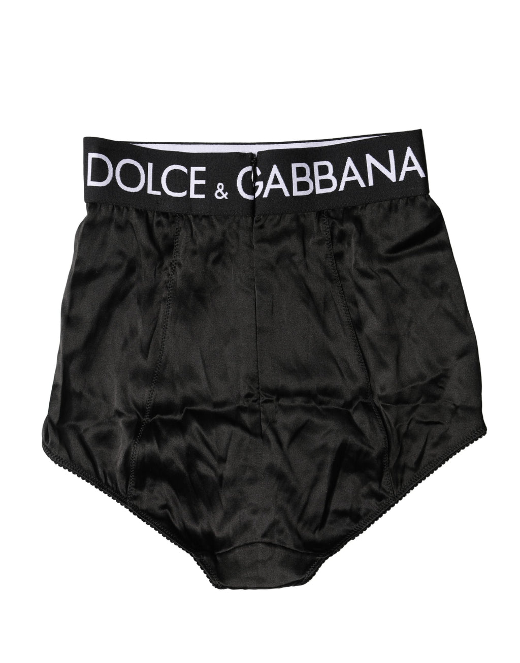 Dolce & Gabbana Black Logo Girdle High Waist Panties Underwear