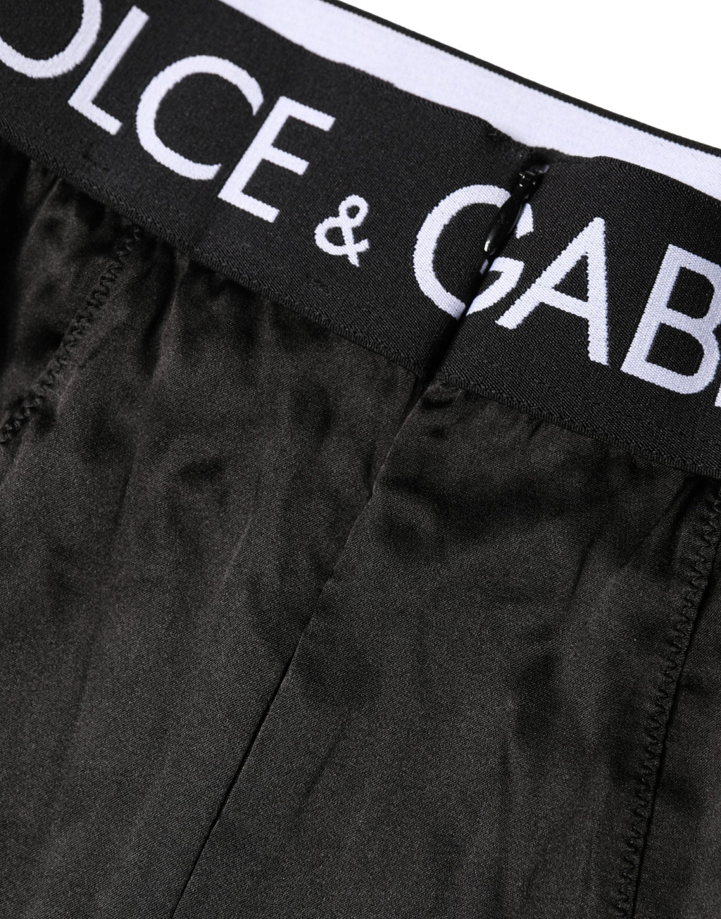 Dolce & Gabbana Black Logo Girdle High Waist Panties Underwear