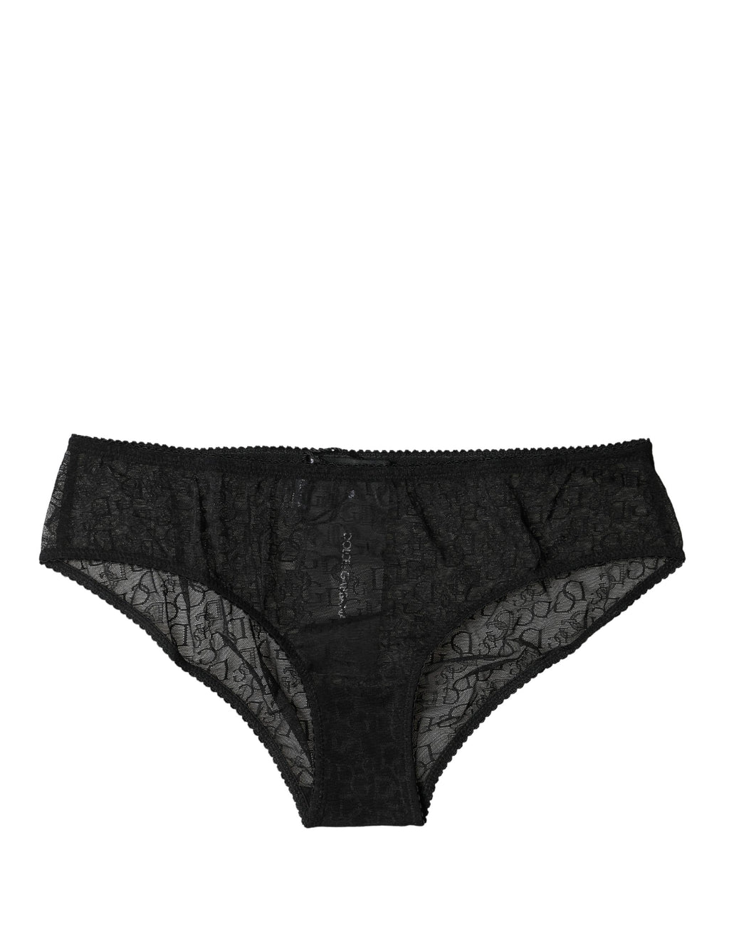 Dolce & Gabbana Schwarzer Mid-Waist Slip aus Stretch-Nylon