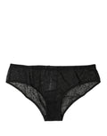 Dolce & Gabbana Schwarzer Mid-Waist Slip aus Stretch-Nylon