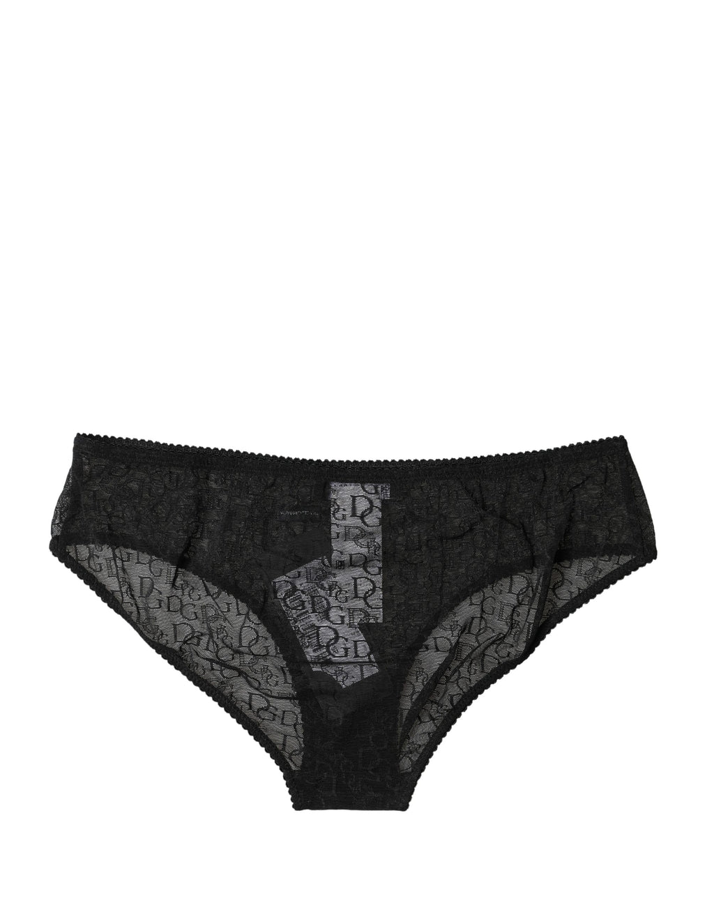 Dolce & Gabbana Schwarzer Mid-Waist Slip aus Stretch-Nylon