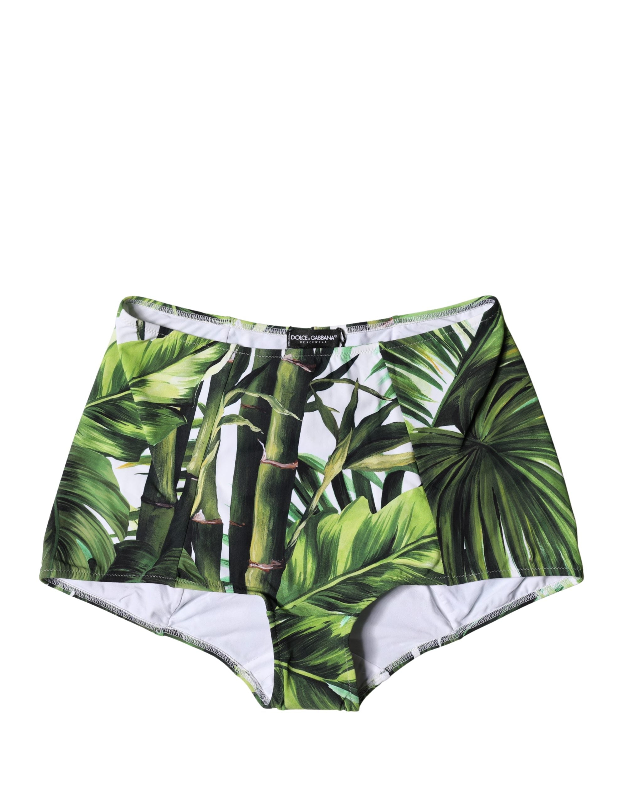 Dolce & Gabbana Green Floral Print High-Waist Girdle