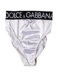 Dolce & Gabbana White High-Waist Logo Briefs