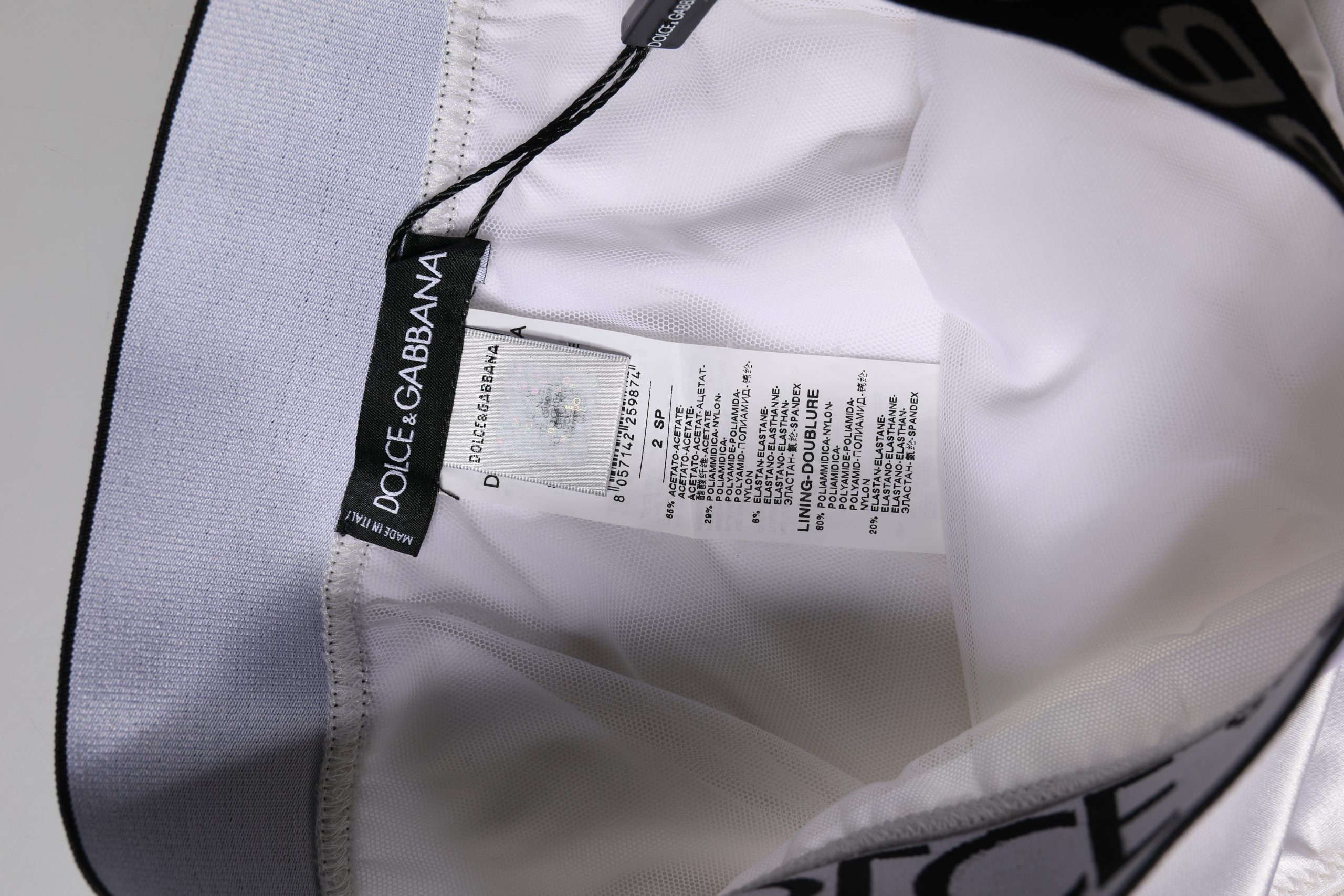 Dolce & Gabbana White High-Waist Logo Briefs