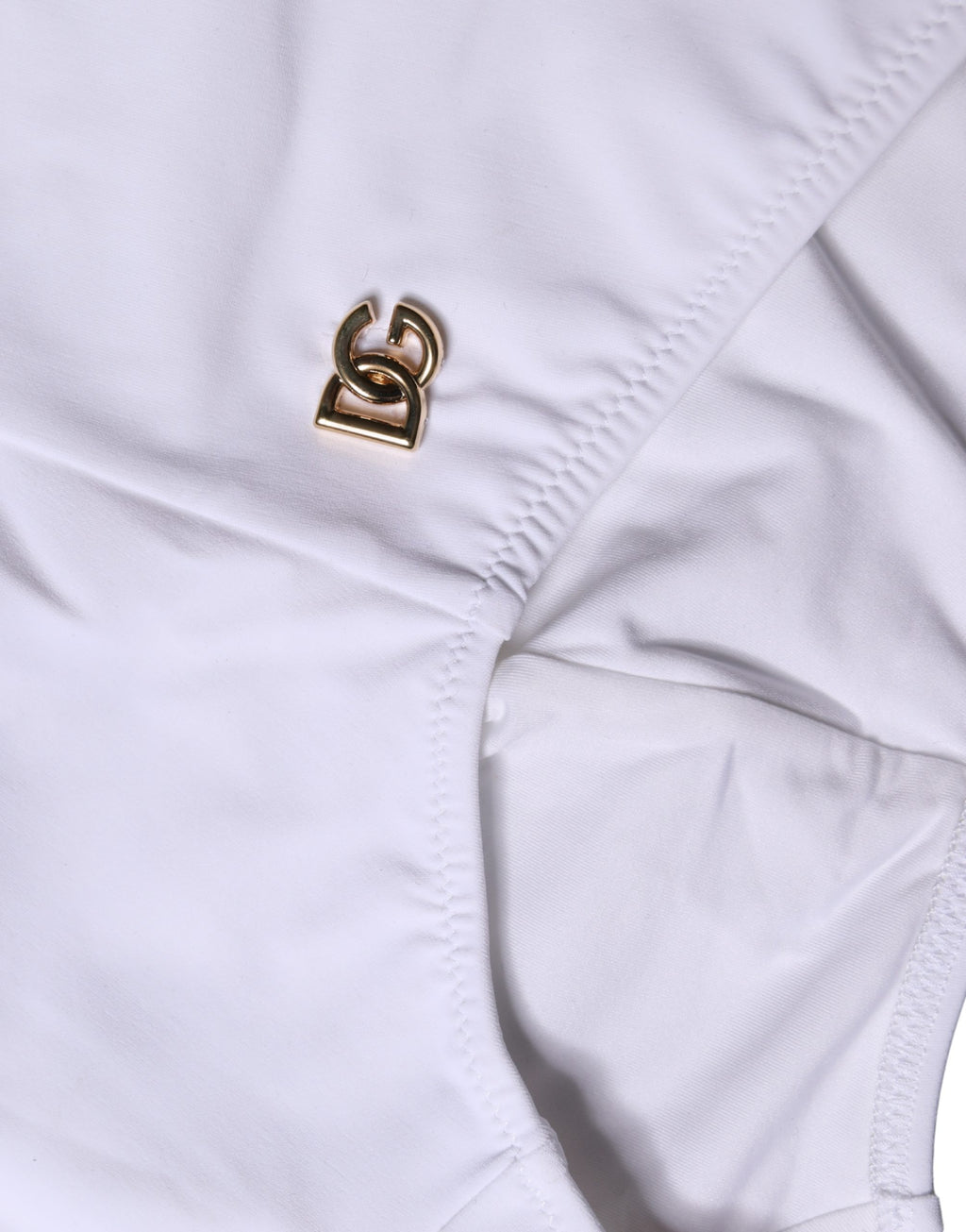 Dolce & Gabbana Weiße Logo-Gürtel-Panty mit hoher Taille