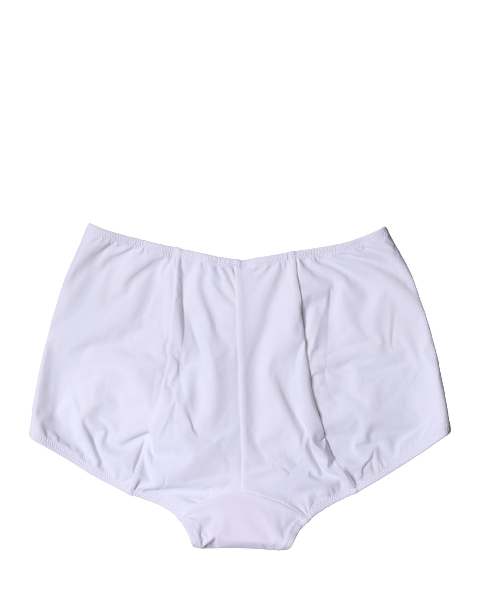 Dolce & Gabbana Weiße Logo-Gürtel-Panty mit hoher Taille