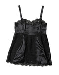 Dolce & Gabbana Schwarzes Spitzen-Dessous-Top aus Seide