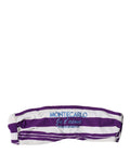 Dolce & Gabbana Violet and White Stripe Nylon Bandeau Swimsuit