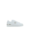 Philipp Plein Weiße Bos Taurus Kalbsleder Low-Top-Sneaker
