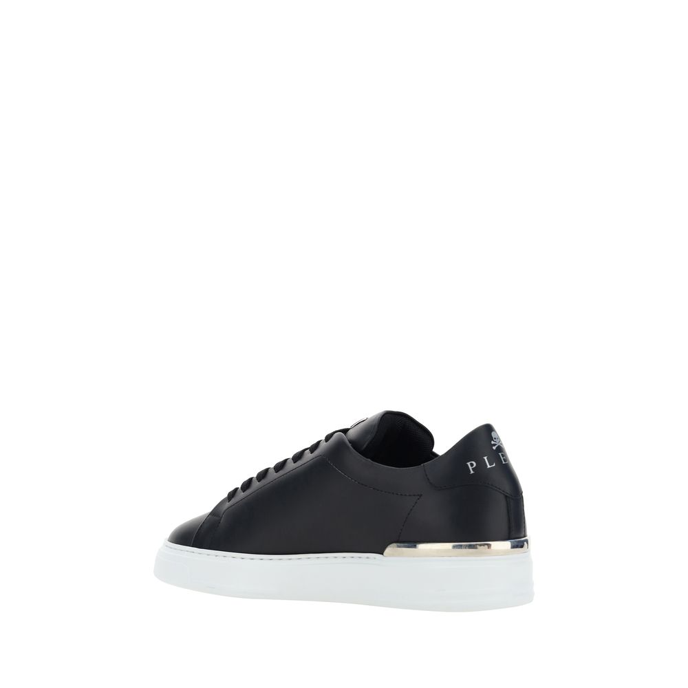 Philipp Plein Black Bos Taurus Calf Leather Low-Top Sneakers