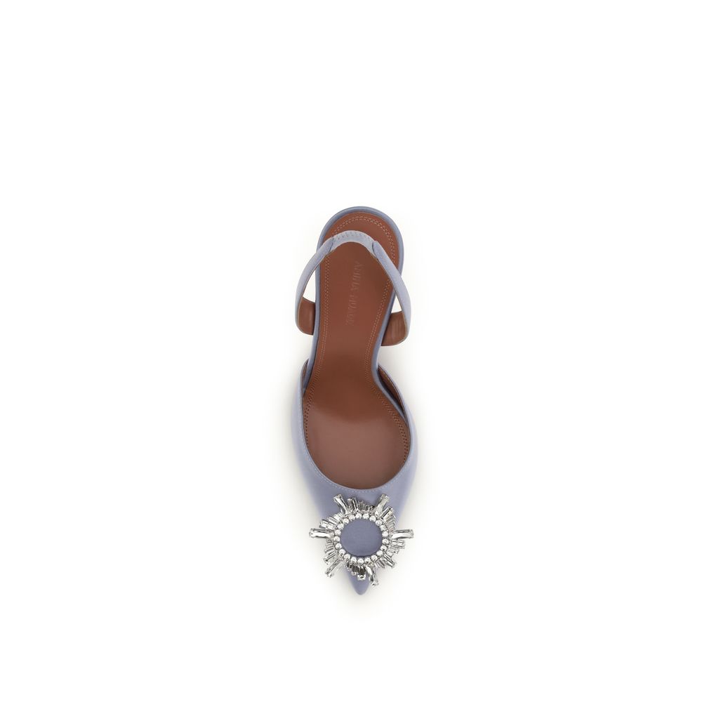 Amina Muaddi Lila Silk Pumps