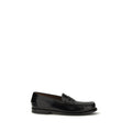 Prada Black Bos Taurus Calf Leather Slip-On Loafers